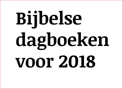 Bijbelse dagboeken 2018