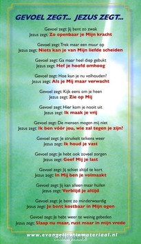 KAART GEVOEL ZEGT JEZUS ZEGT - 44052