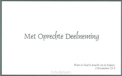 MET OPRECHTE DEELNEMING MET BIJBELTEKST - ROUWKAART SET 4 MET ENVELOP - 65504530