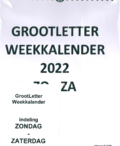 WEEKKALENDER XL 2022 GROOTLETTER