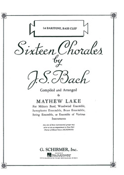 16 CHORALES FOR MILITARY BAND F-SLEUTEL - BACH, J.S. - 9780793544219
