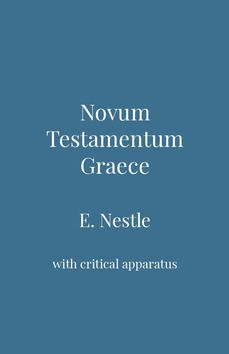 NOVUM TESTAMENTUM GRAECE - NESTLE, EBERHARD - 9789057194139