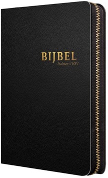 BIJBEL HSV MET PSALMEN  ZWART LEER, RITS - HERZIENE STATENVERTALING - 9789065394613