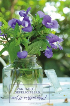 VAAS MET BLOEMEN VAN HARTE GEFELICITEERD - VERJAARDAGSBOEKJE - 9789087189778