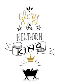 KAART GLORY TO THE NEWBORN KING - GOLDEN BLESSING - MA36049